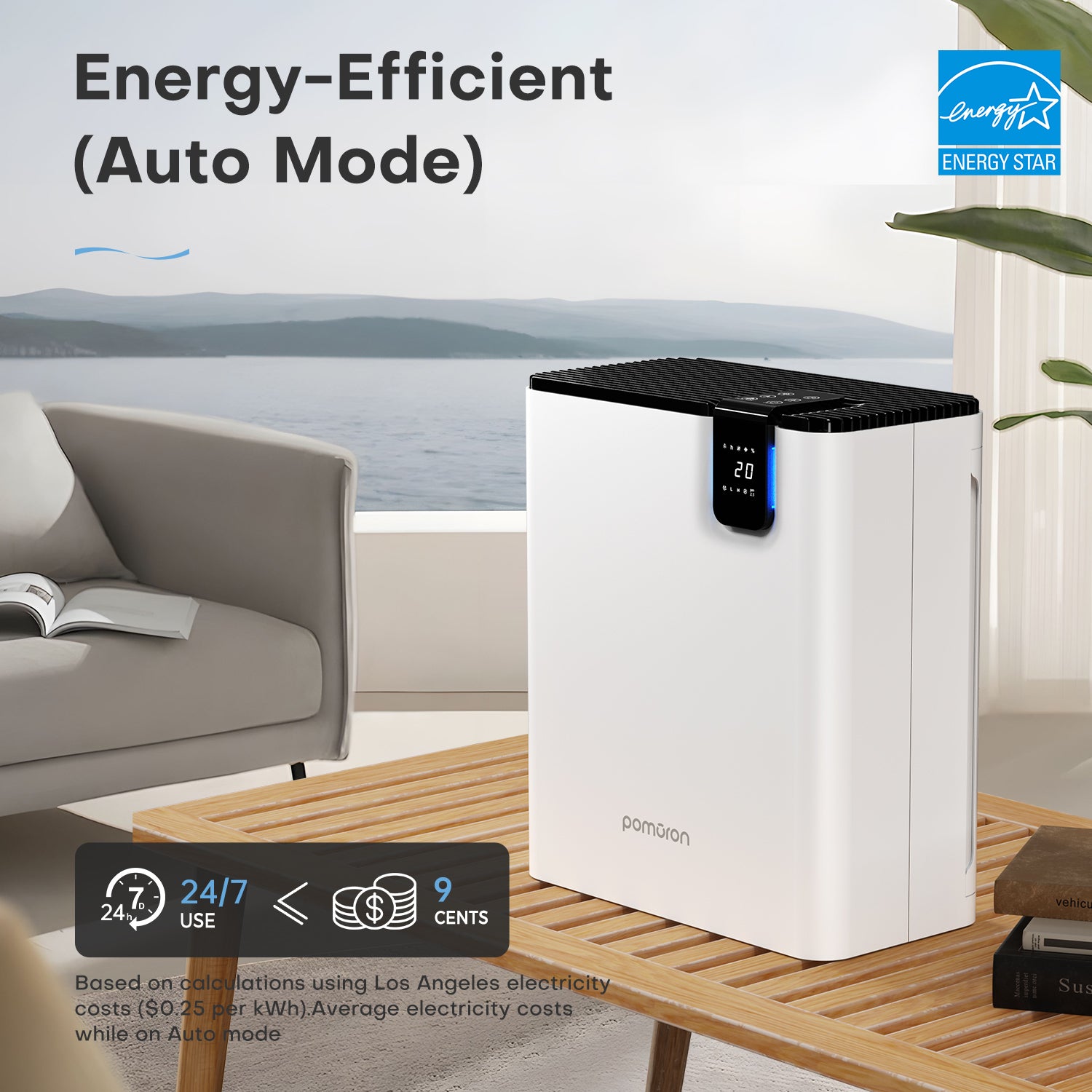 Pomoron air purifier red light indicator chart